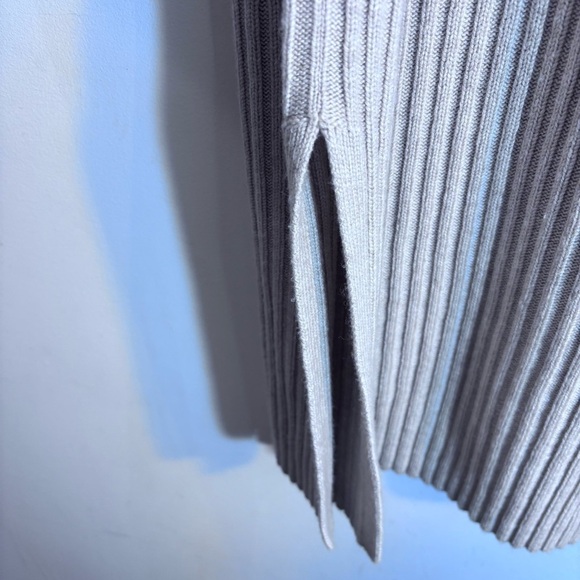 & OTHER STORIES UK SZ XS Ribbed Splits Mock Neck Long Sleeve Swearer Dress - Picture 6 of 10